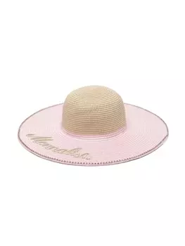 Monnalisa шляпа со стразами, розовый