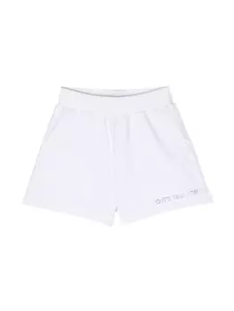 Monnalisa шорты из джерси со стразами, белый