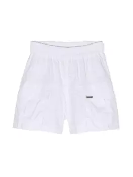 Monnalisa шорты карго с логотипом, белый