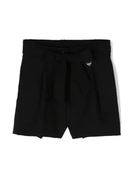 Monnalisa шорты с поясом и складками, черный