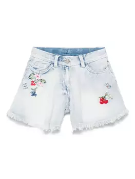 Monnalisa шорты со стразами, синий