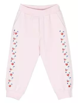 Monnalisa спортивные брюки с цветочным принтом, розовый