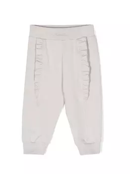 Monnalisa спортивные брюки с оборками, серый