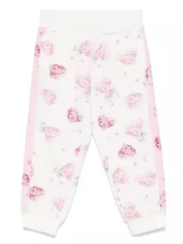 Monnalisa спортивные брюки с принтом, белый