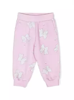 Monnalisa спортивные брюки с принтом, розовый