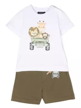 Monnalisa спортивный костюм с принтом, белый