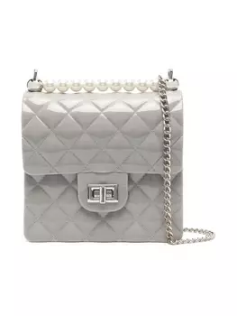 Monnalisa стеганая сумка на плечо, серый