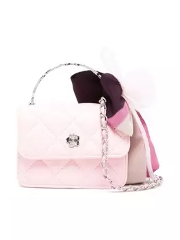 Monnalisa стеганая сумка-тоут, розовый