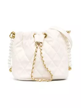 Monnalisa стеганая сумка-ведро, белый