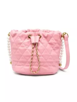 Monnalisa стеганая сумка-ведро, розовый