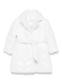 Monnalisa стеганый пуховик, белый