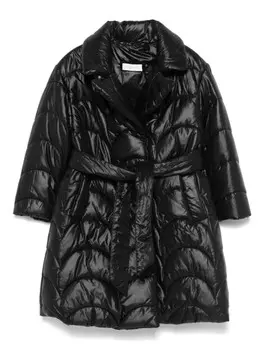 Monnalisa стеганый пуховик, черный