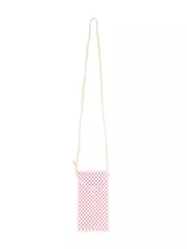 Monnalisa сумка через плечо из бусин, розовый