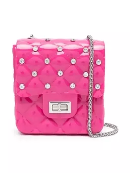Monnalisa сумка через плечо с кристаллами, розовый