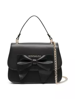 Monnalisa сумка на плечо с бантом, черный