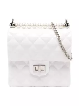 Monnalisa сумка на плечо с кристаллами, белый