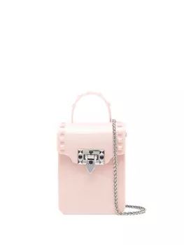Monnalisa сумка на плечо с заклепками, розовый