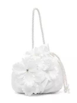Monnalisa сумка с кулиской и цветочным декором, белый