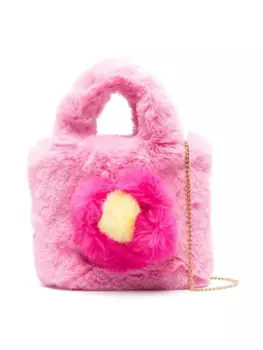 Monnalisa сумка-тоут из искусственного меха, розовый