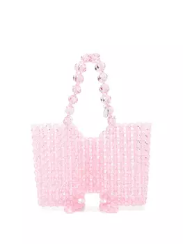 Monnalisa сумка-тоут с бусинами, розовый