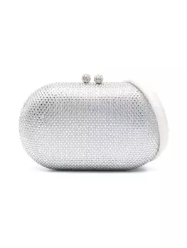 Monnalisa сумка-тоут со стразами, серебристый