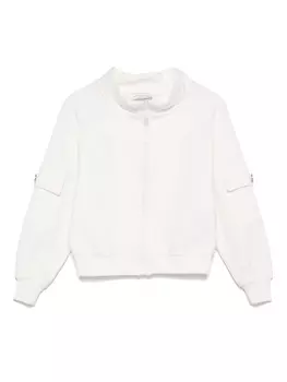 Monnalisa толстовка на молнии, белый