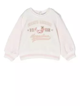 Monnalisa толстовка с графичным принтом, нейтральный цвет