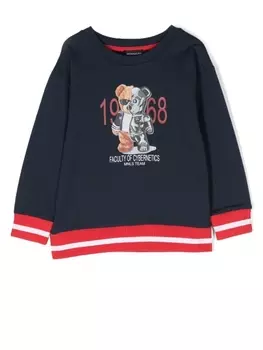 Monnalisa толстовка с графичным принтом, синий