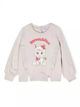 Monnalisa толстовка с логотипом, серый