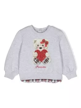 Monnalisa толстовка с принтом, серый