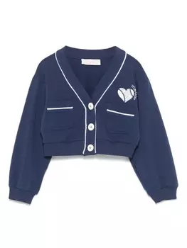 Monnalisa толстовка с вышивкой, синий