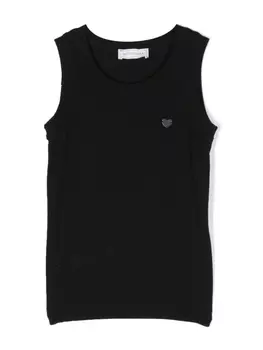 Monnalisa топ без рукавов с подвеской, черный