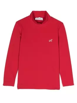 Monnalisa топ с кристаллами, красный