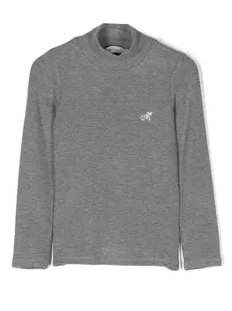 Monnalisa топ с кристаллами, серый