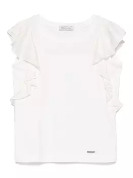 Monnalisa топ с оборками, белый
