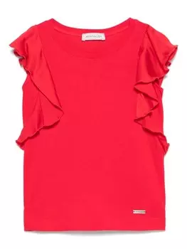 Monnalisa топ с оборками, красный