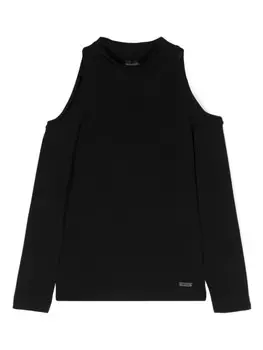 Monnalisa топ с открытыми плечами, черный