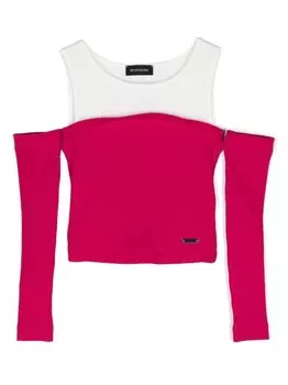 Monnalisa топ с открытыми плечами, розовый