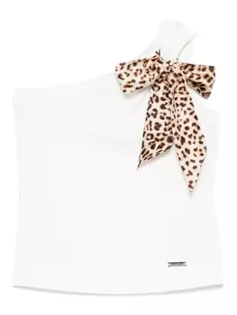 Monnalisa топ с шарфом, белый