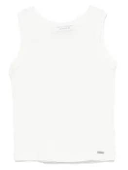 Monnalisa топ в рубчик, белый