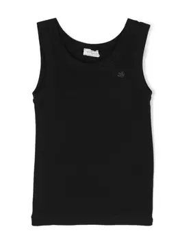 Monnalisa топ в рубчик, черный