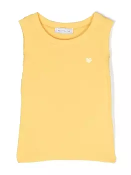 Monnalisa топ в рубчик, желтый