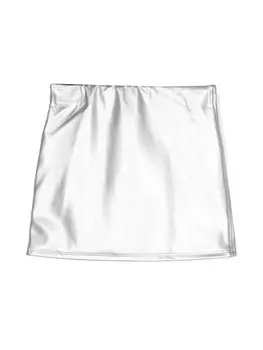 Monnalisa юбка мини из искусственной кожи, серебристый