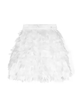 Monnalisa юбка с аппликацией, белый