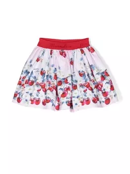 Monnalisa юбка с принтом, белый