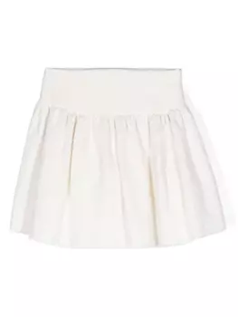 Monnalisa юбка с завышенной талией и складками, белый