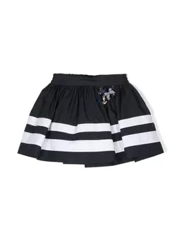 Monnalisa юбка в полоску с подвесками, белый