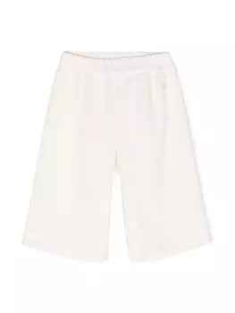 Monnalisa вельветовые брюки широкого кроя, нейтральный цвет