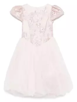 Monnalisa жаккардовое платье, розовый