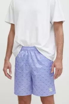 Моно атласные шорты adidas Originals, фиолетовый